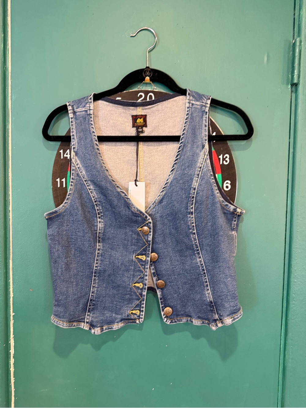 Lee Denim Button-Front Camisole - Blue
